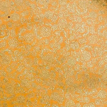 Orange Floral Paper