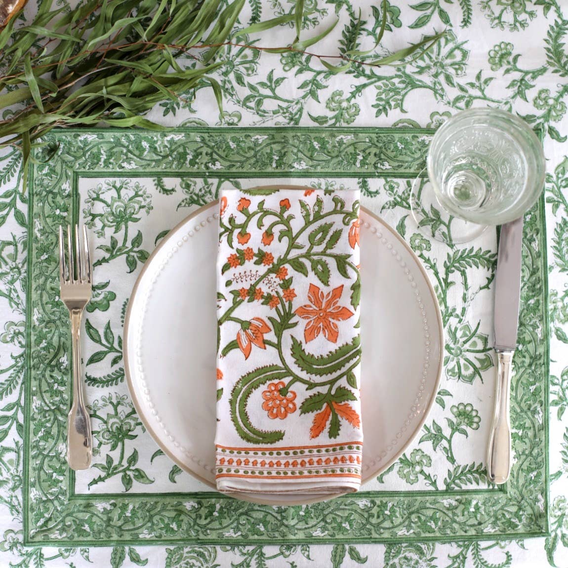 Placemat Lilibet Green, Set of 4