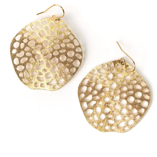 Brushed Gold Statement Earrings