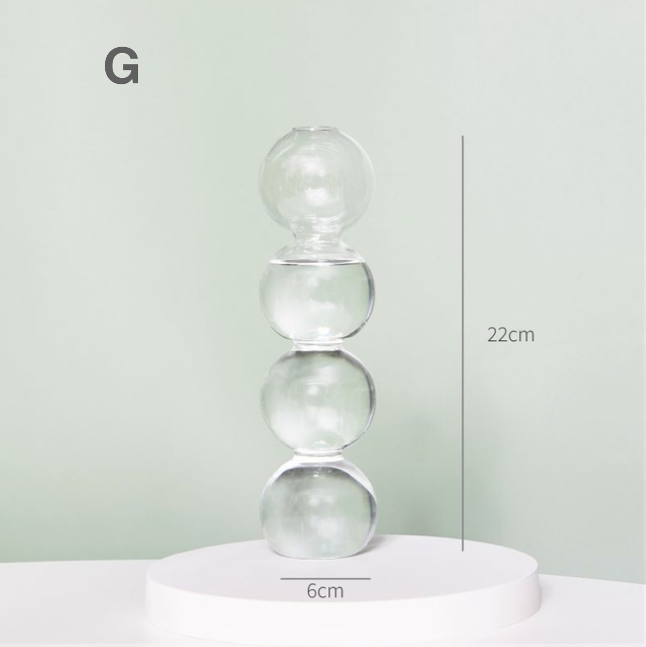 Modern Clear Glass Candle Holder PAIR, candlestick, candle stick
