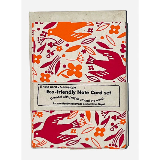 Doves, Pink and Orange Note Cards, birds