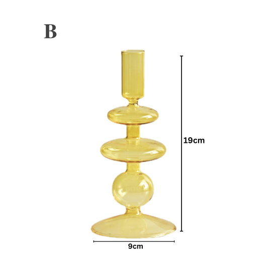 Decorative Glass Candle Holders / Flower Vase - priced per pair