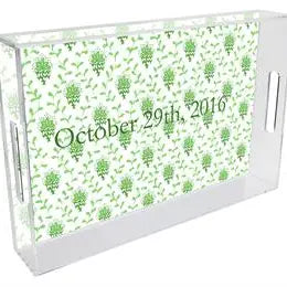 Green Provencial Print Tray