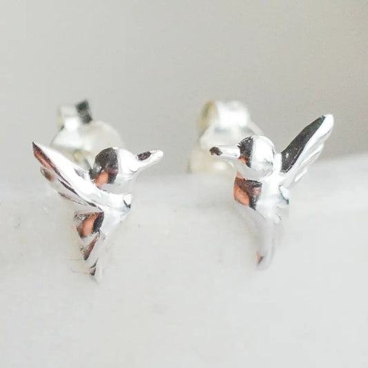 Silver Hummingbird Earrings