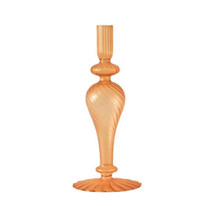 Colorful Glass Candlestick Holder