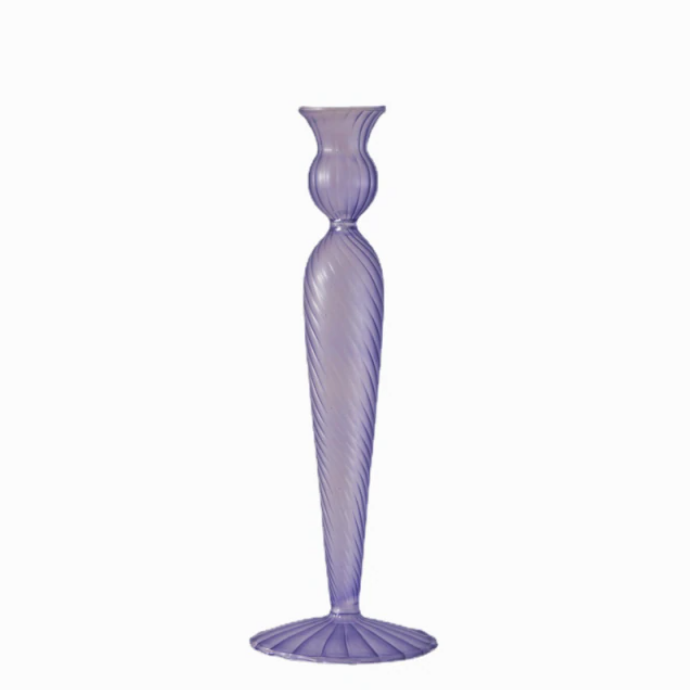 Colorful Glass Candlestick Holder