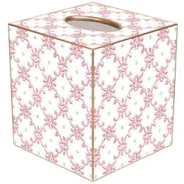 Pink Scroll Tissue Box