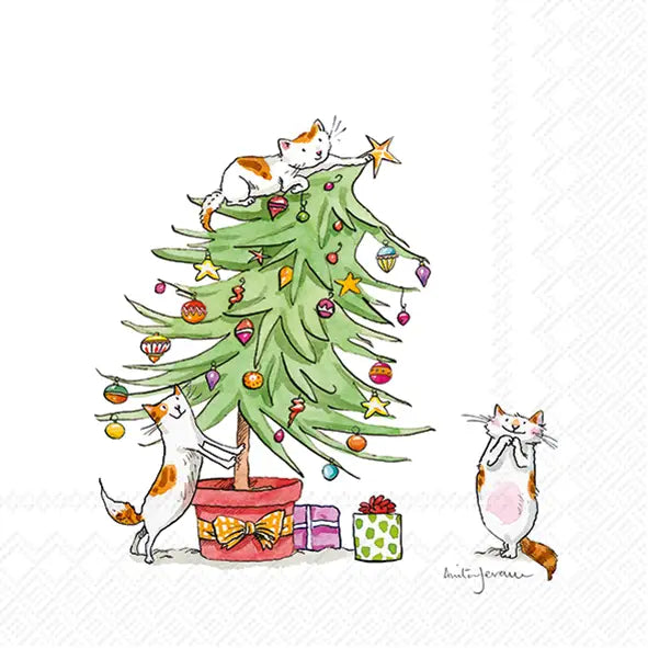 Cats in the Tree Cocktail Napkins