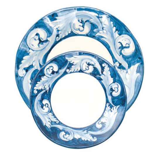 Elena Dinner Plate, blue white