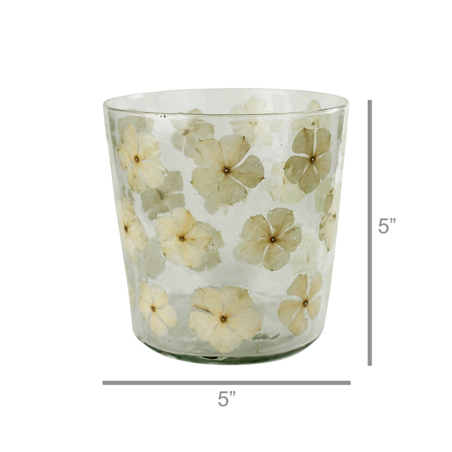 Enameled Flower Hurricane - Med