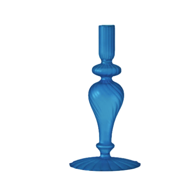 Colorful Glass Candlestick Holder
