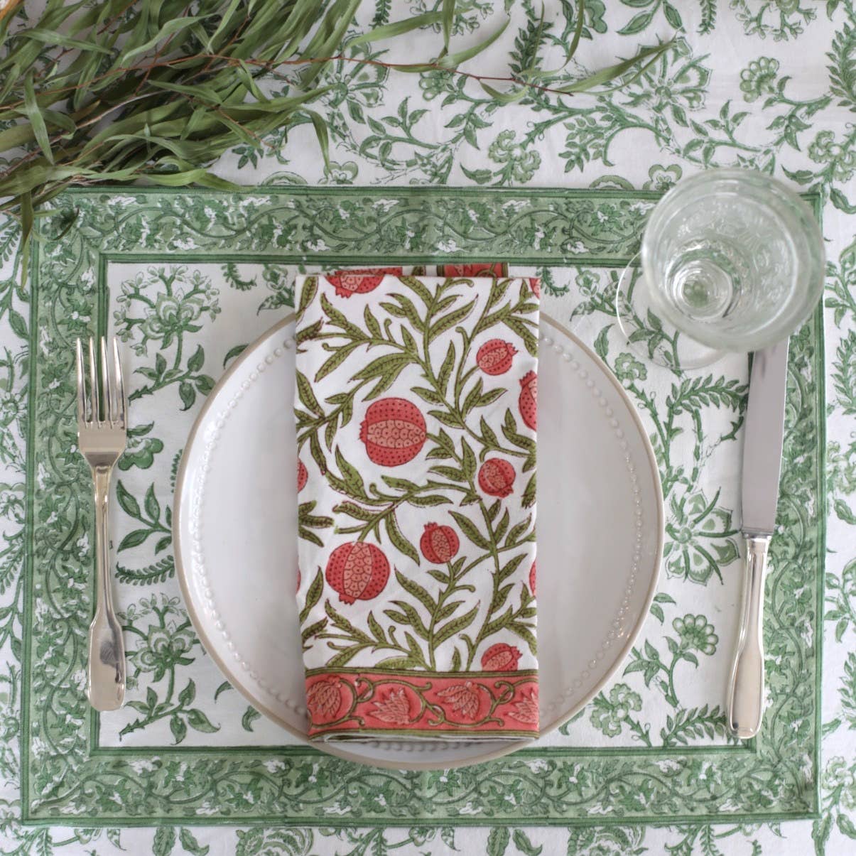 Placemat Lilibet Green, Set of 4