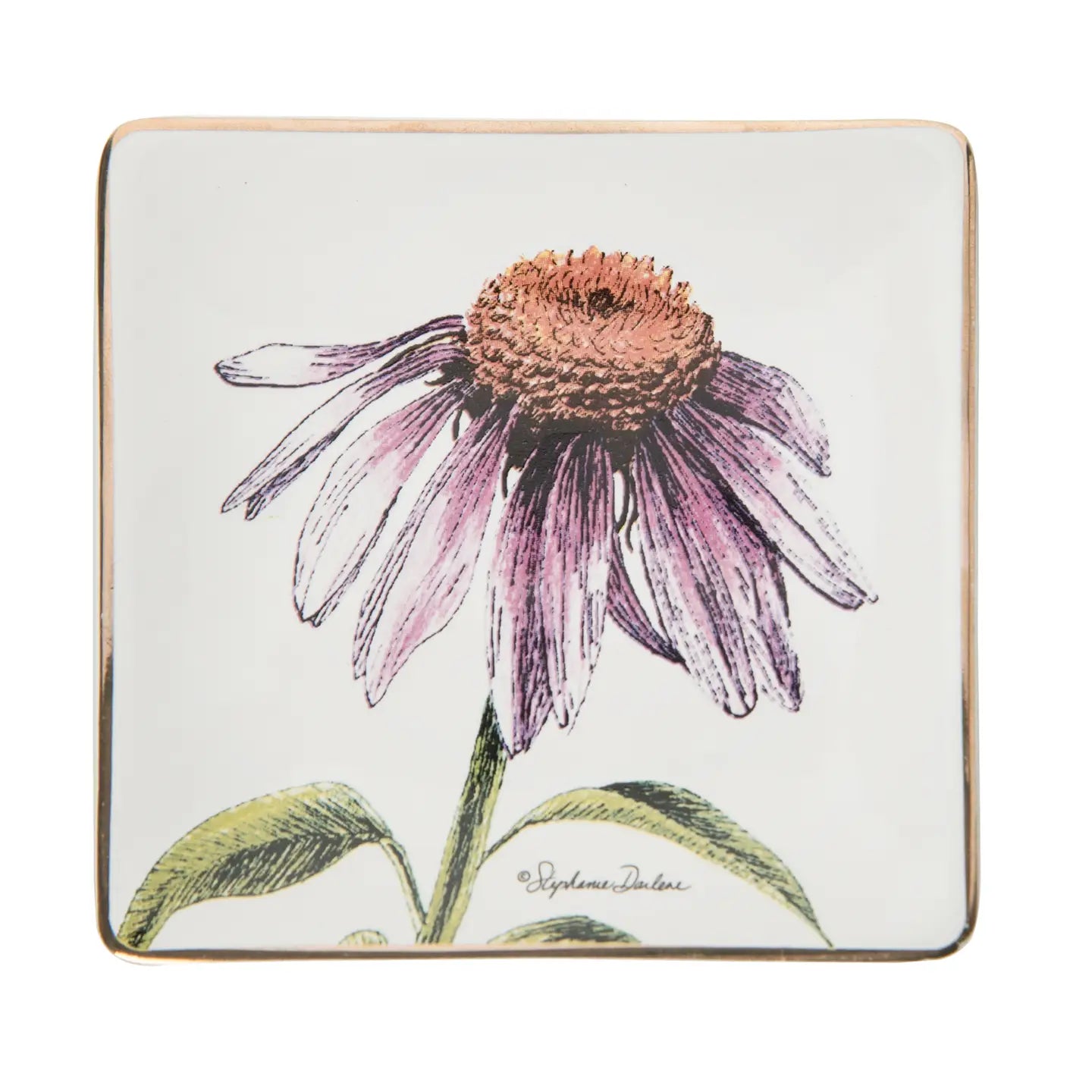 Coneflower Tray, purple tidbit tray