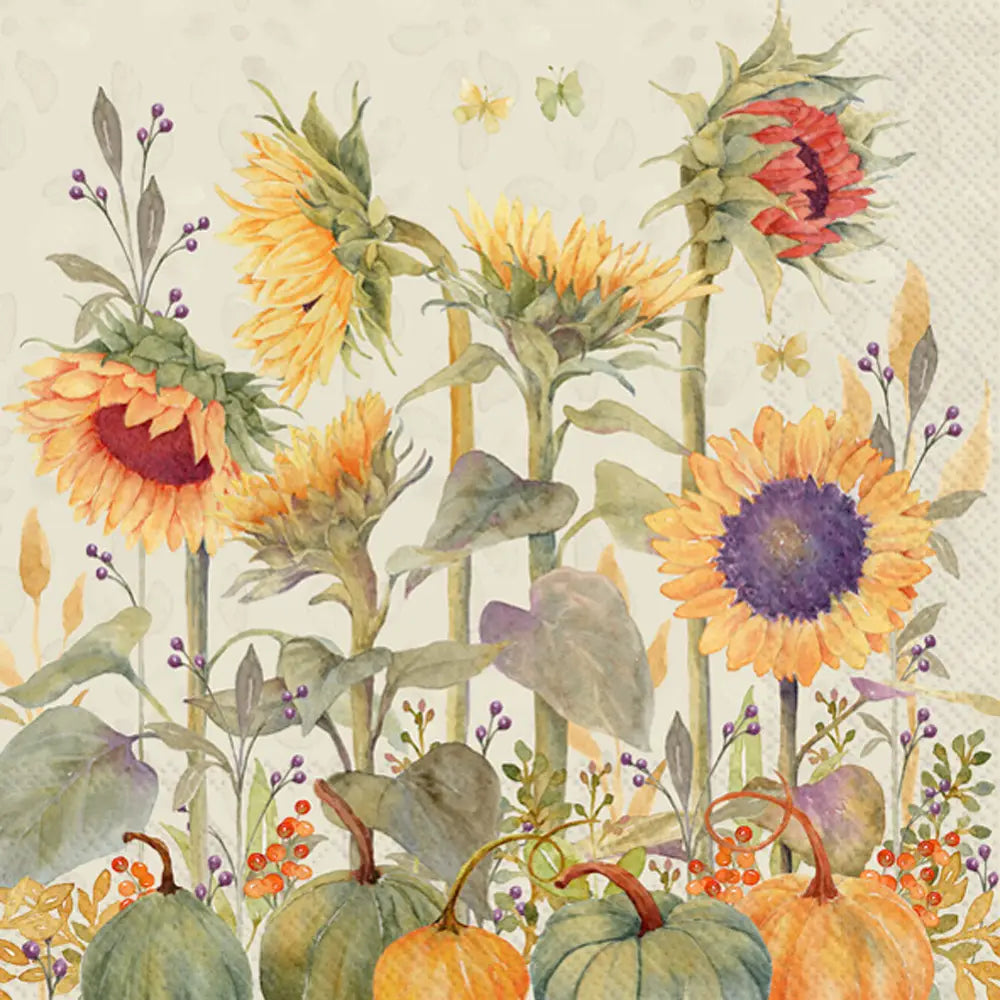 Sunflowers, Fall , Cocktail Napkins