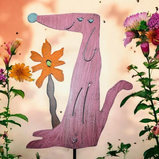 Dog Flower Stake