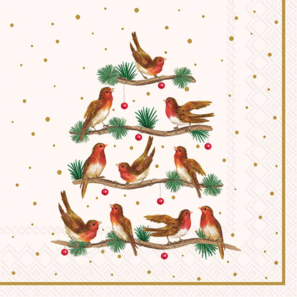 Paper Cocktail Napkins Pk/20 Let'S Sing Together Christmas