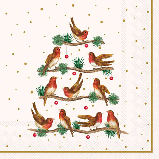 Paper Cocktail Napkins Pk/20 Let'S Sing Together Christmas