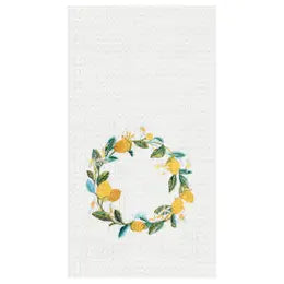 Lemon Wreath Waffle Towel