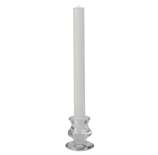 7/8" diameter x 10" Tall White Taper Candle
