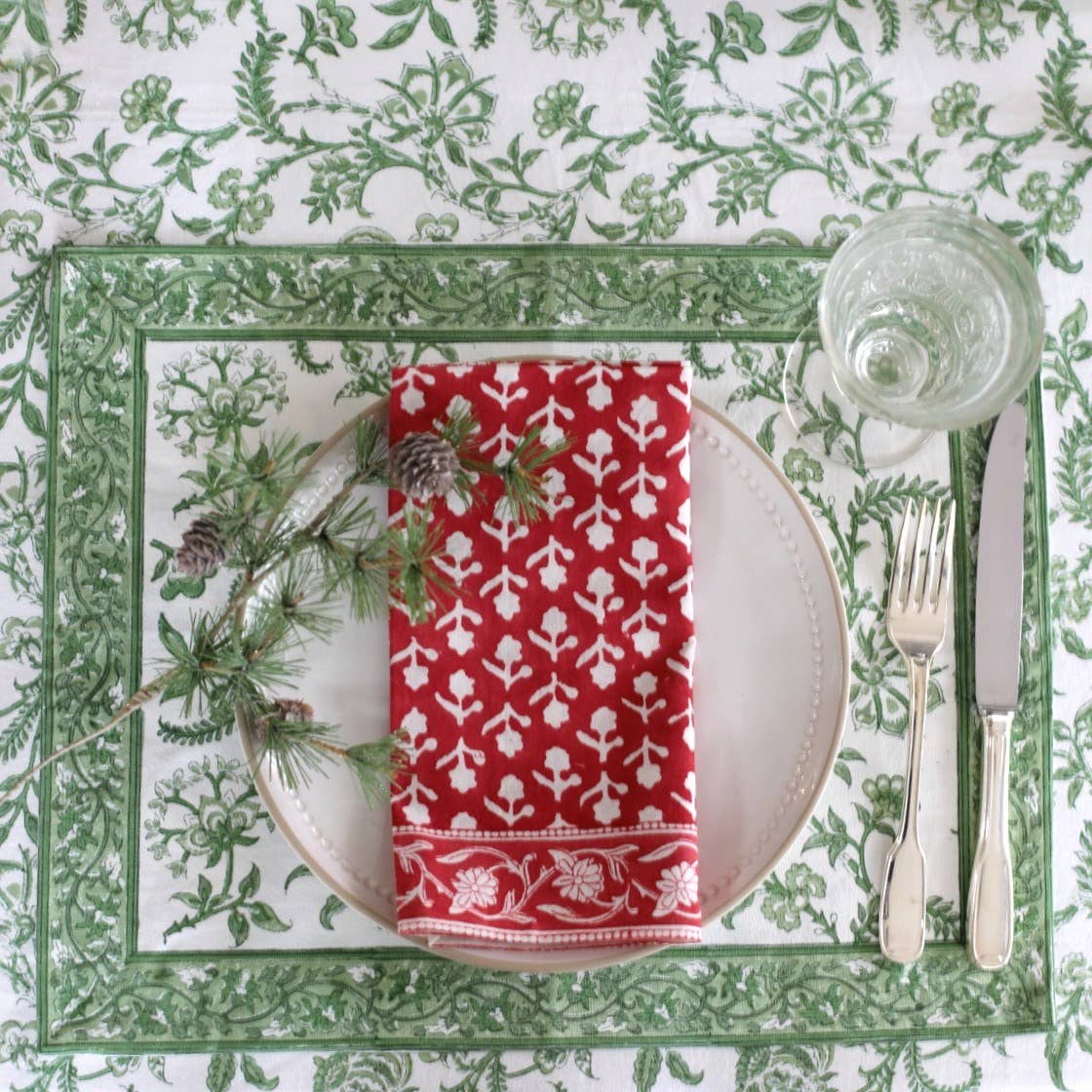 Placemat Lilibet Green, Set of 4