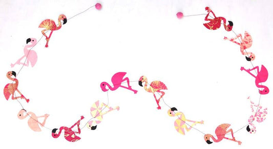5ft Paper Garland, flamingo