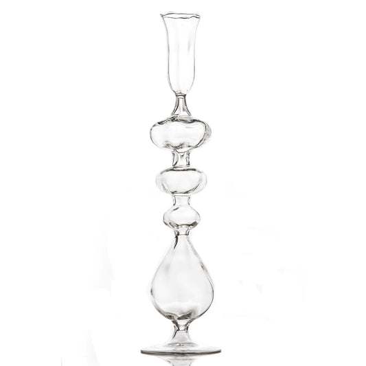 Clear Glass Candlesticks