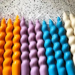 Short Spiral Candles, swirl, twist