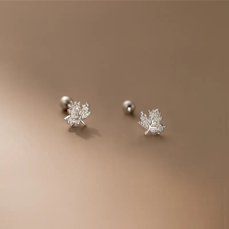 Maple Leaf Stud Earrings