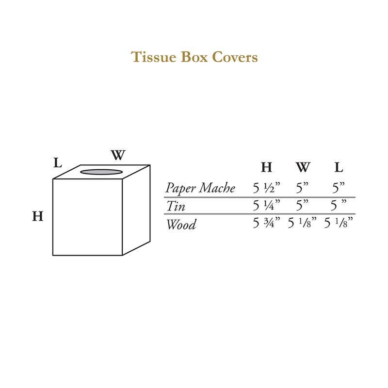 White Roses on Black Tissue Box Cover