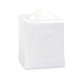 Garden Linen Leaves Fabric Tissue Box Cover, Jardin