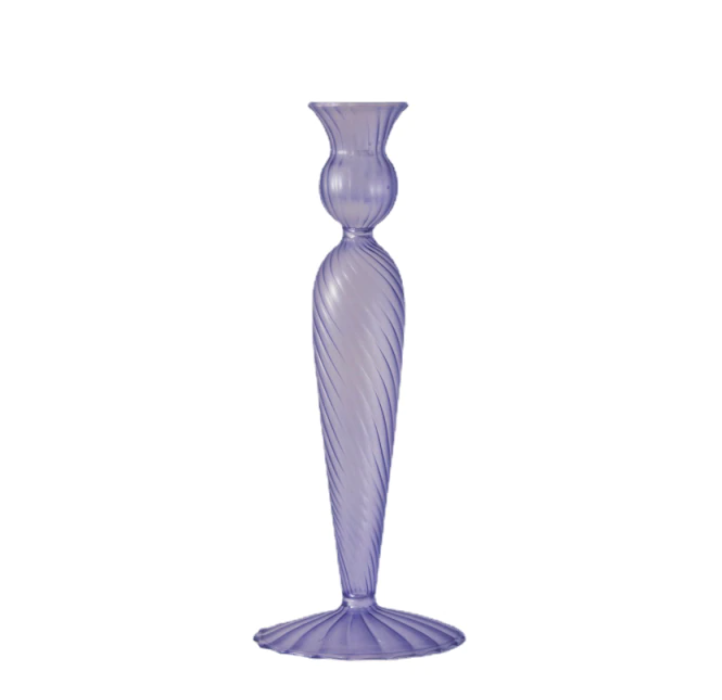 Colorful Glass Candlestick Holder