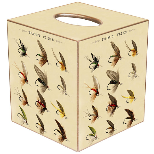 Trout Fly Fishing Tissue Box Cover