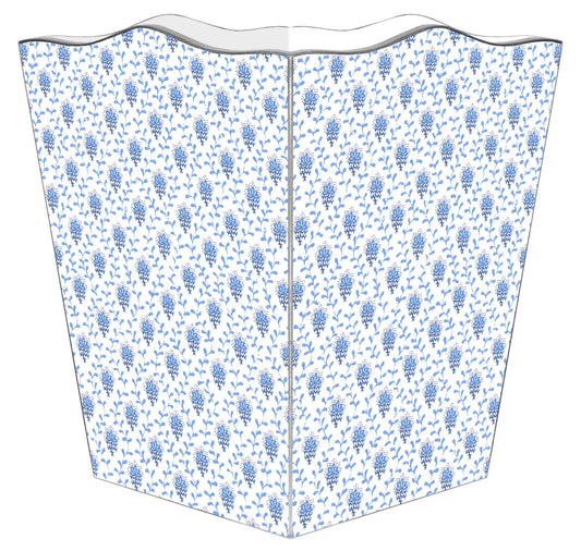 Blue Provencial Print Wastepaper Basket