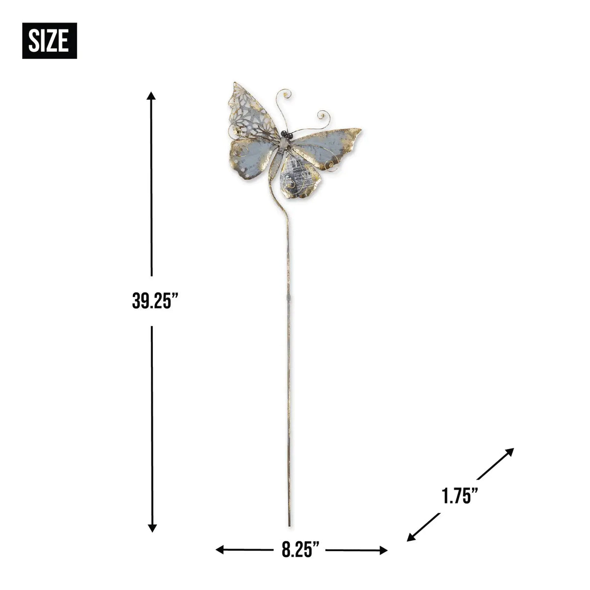 Silver Butterfly Stake