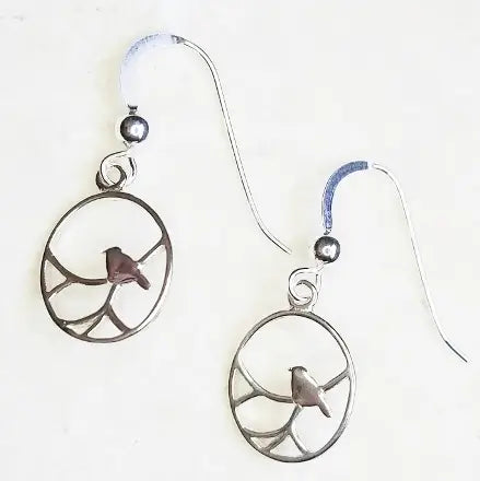 Silver Nightingale Earrings