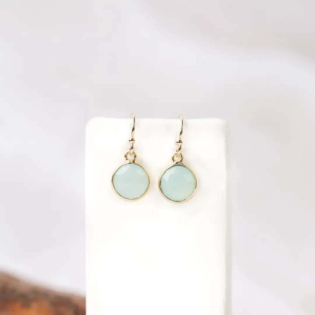 Chalcedony Simple Earrings