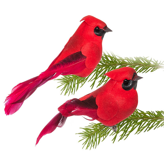 Cardinal ornament, clip-on