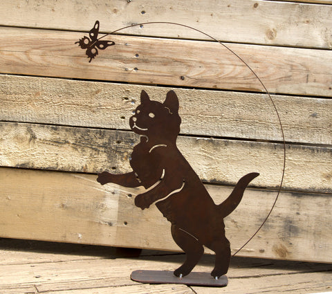 Cat and Dragonfly stake