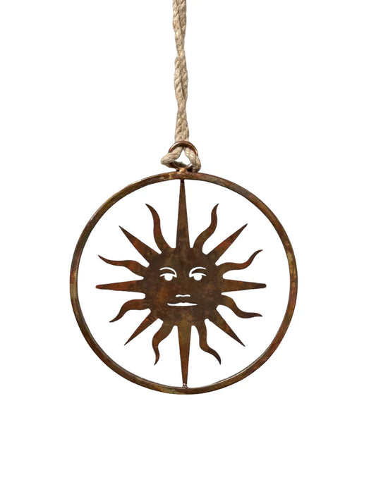 Burnt Copper Sun Ornament