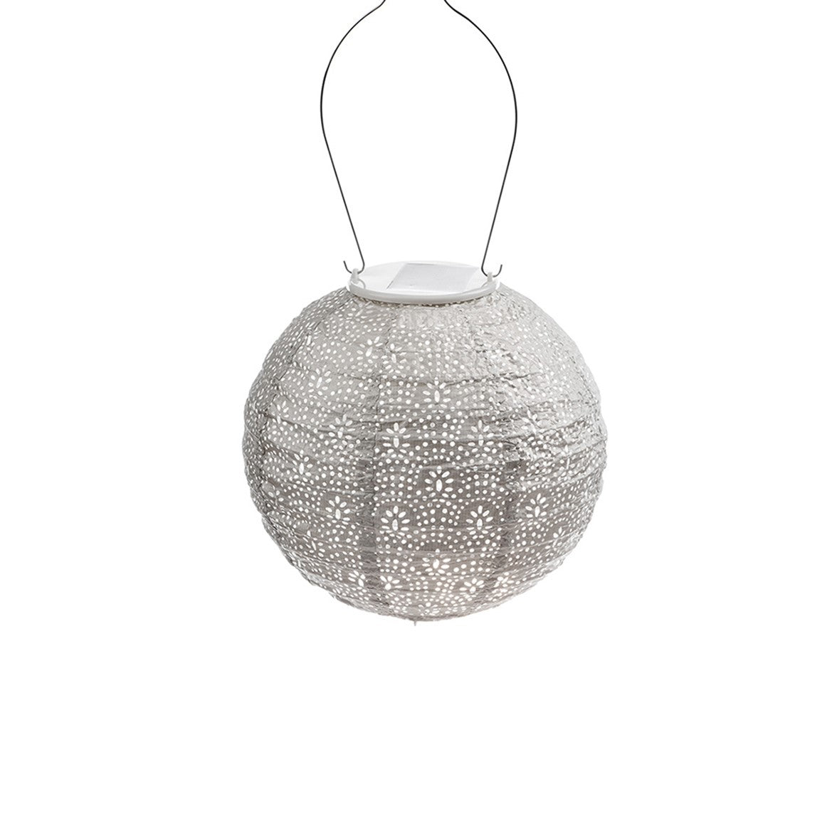 Round Fan Light Taupe Lantern