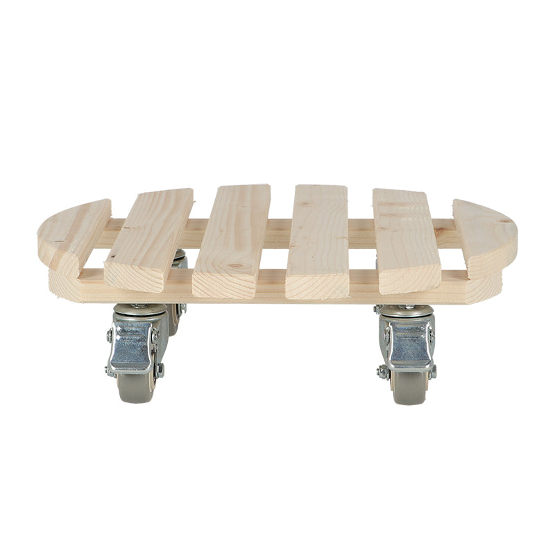Round Wooden Heavy Duty Plant Trolley, wheeled mover