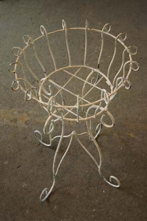 Small Plant Stand with Scroll Out Legs