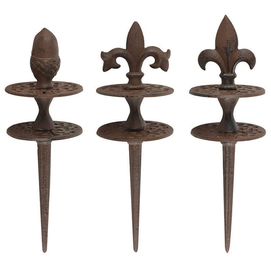 Hose Guide, Pine Cone or Acorn and two Fleur de Lis Styles.