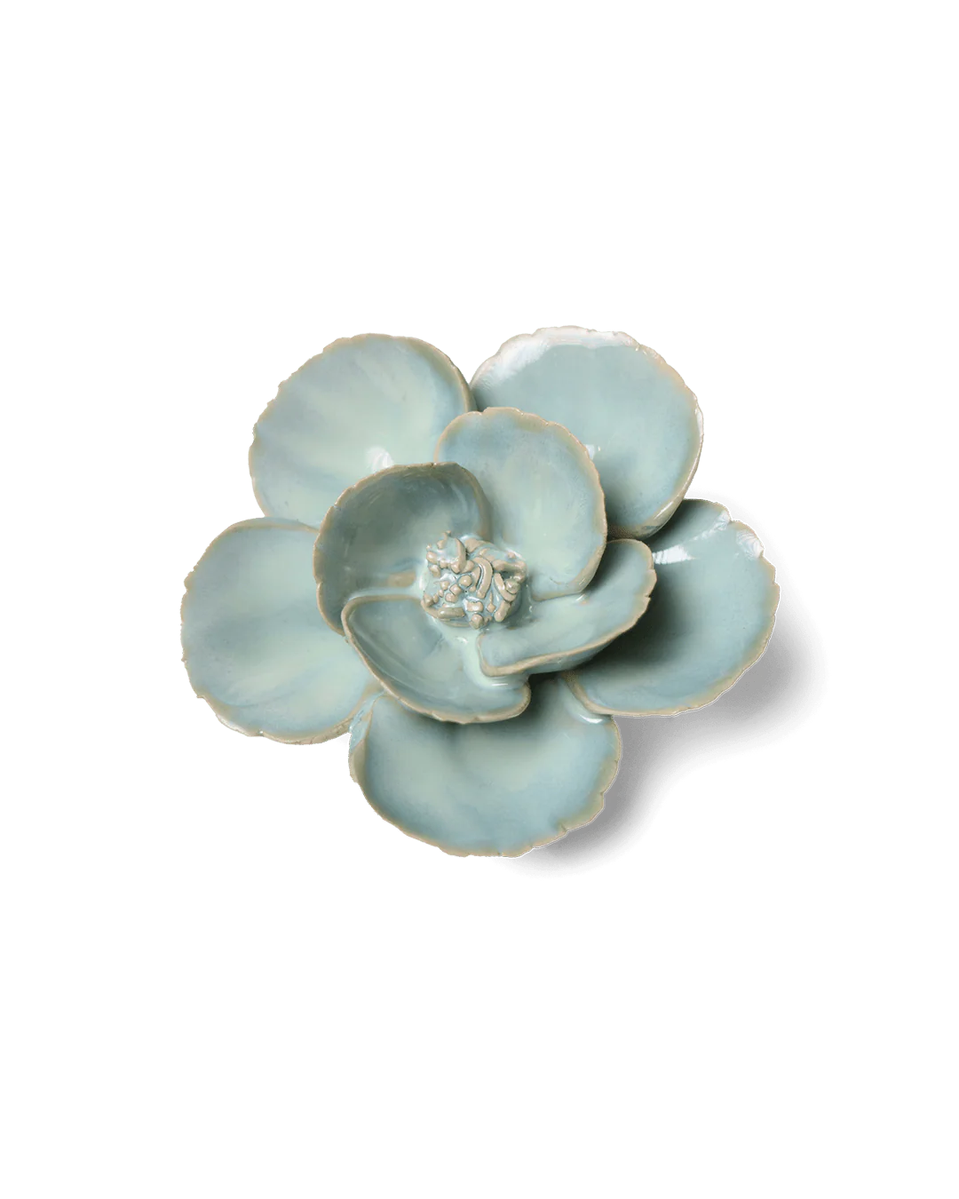 Milk Teal Poppy, ceramic