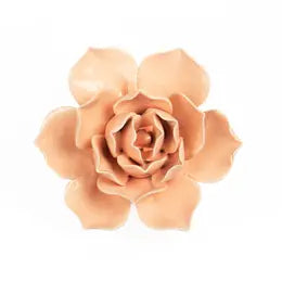 Rose, ceramic flower, Chive, Light Pink,Yellow