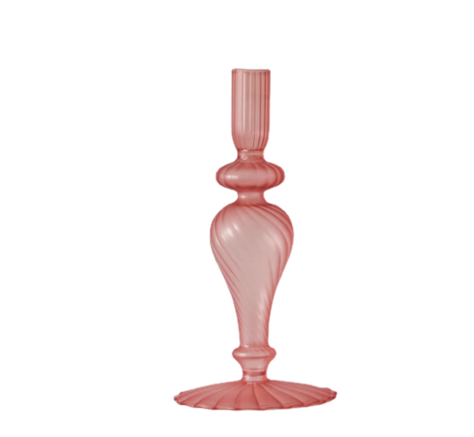 Colorful Glass Candlestick Holder