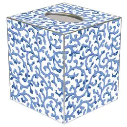 Blue Waverly Tissue Box Cover