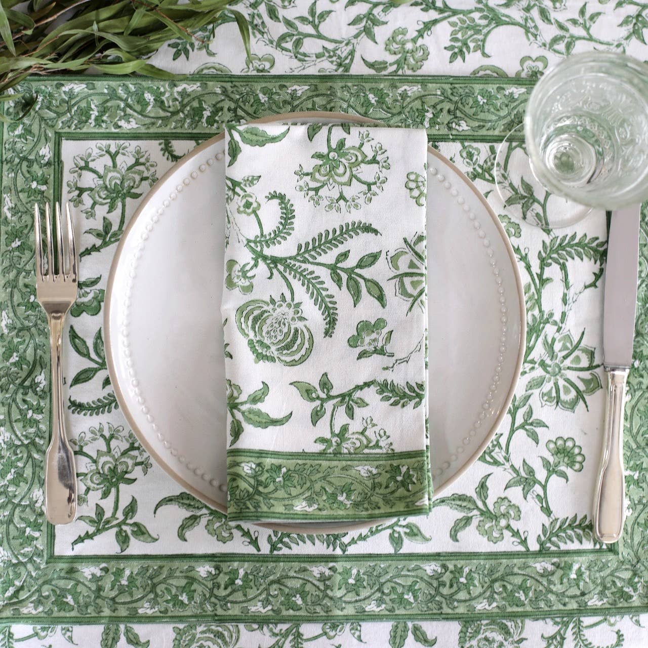Placemat Lilibet Green, Set of 4