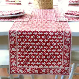Charlotte Red Table Runner