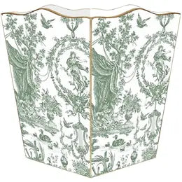 Sage Toile Wastepaper Basket